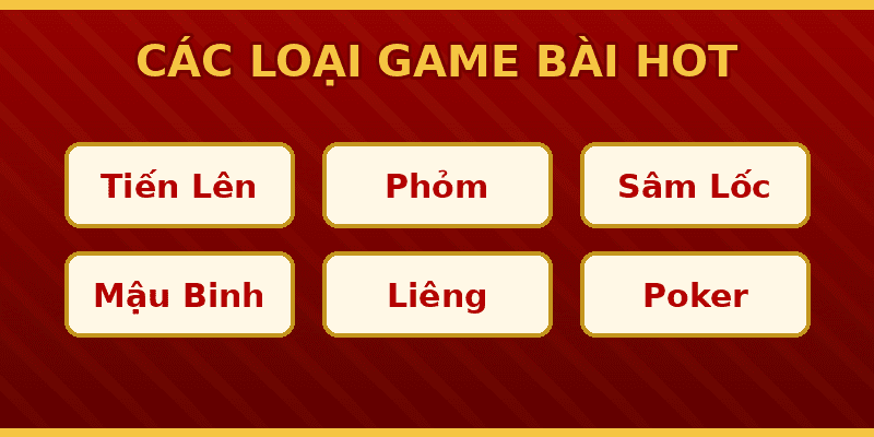 Các loại game bài phổ biến tại 69VN