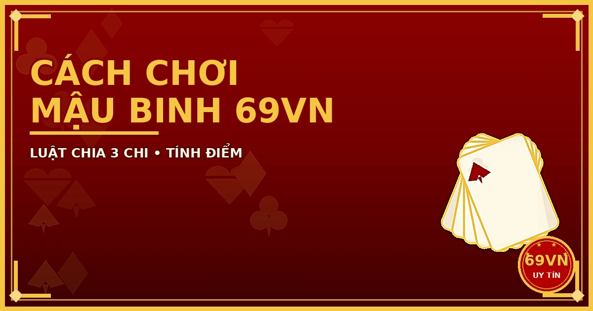 Cách chơi Mậu Binh 69VN luật chia 3 chi tính điểm
